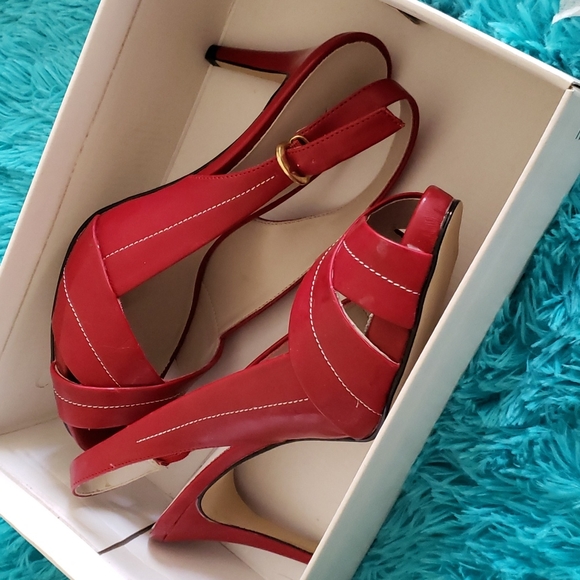 NEW X-Appeal red sling-back heels 👠 - Picture 6 of 7